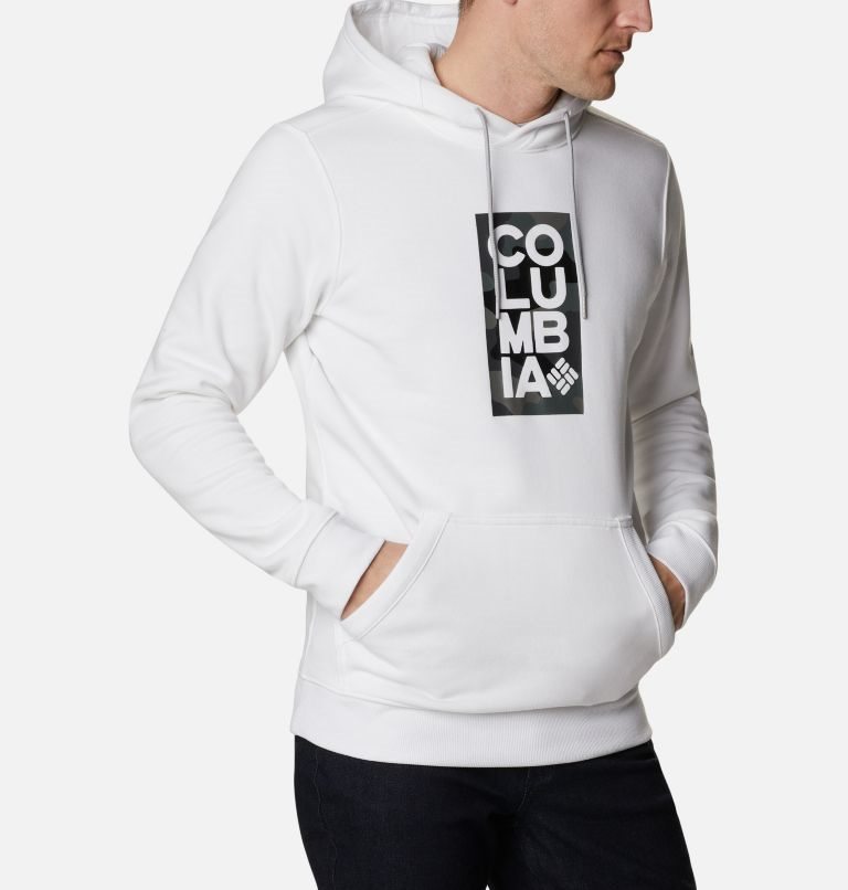 Men's Columbia CSC Basic Logo II Hoodie White | CA-T3A45