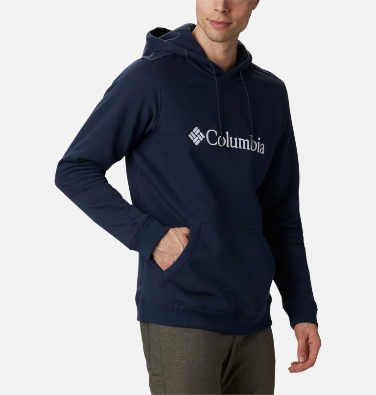 Men's Columbia CSC Basic Logo II Hoodie Navy | CA-UL865