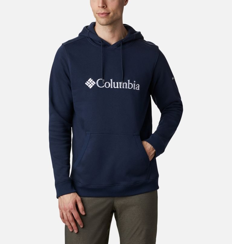 Men\'s Columbia CSC Basic Logo II Hoodie Navy | CA-UL865