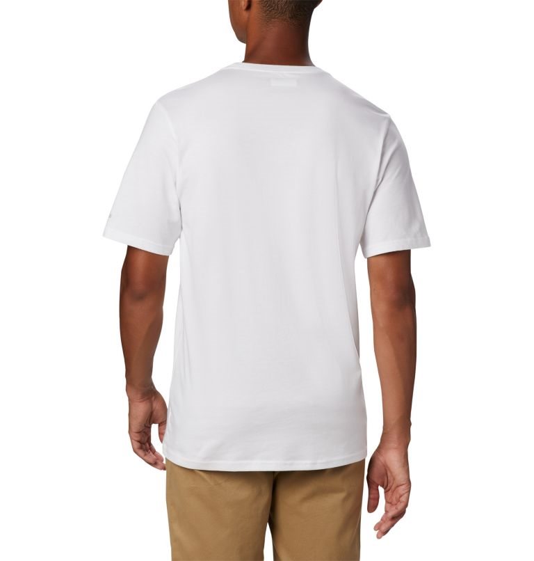 Men's Columbia CSC Basic Logo Short Sleeve T Shirts White | CA-I6135