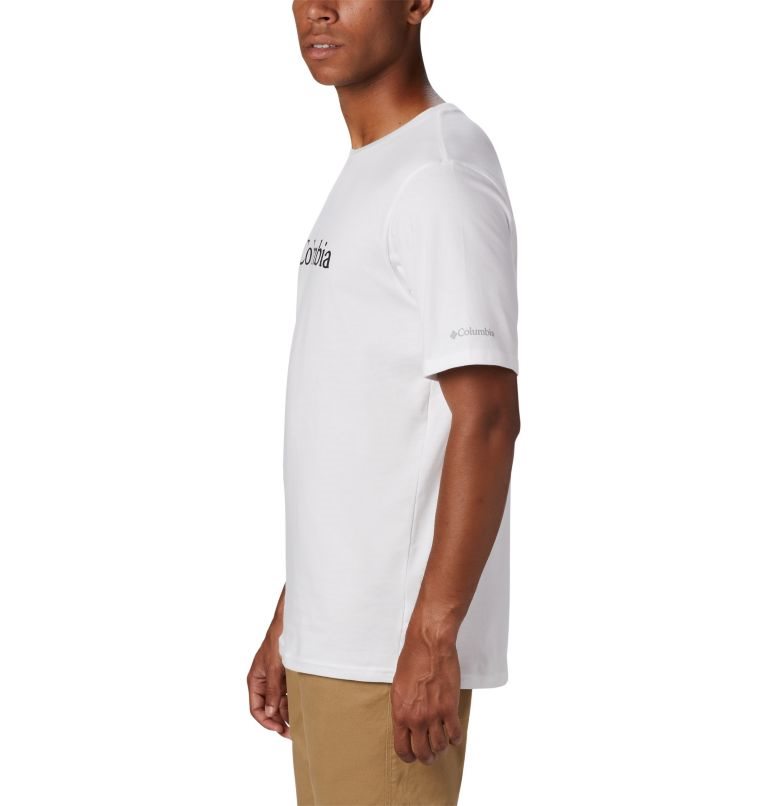 Men's Columbia CSC Basic Logo Short Sleeve T Shirts White | CA-I6135