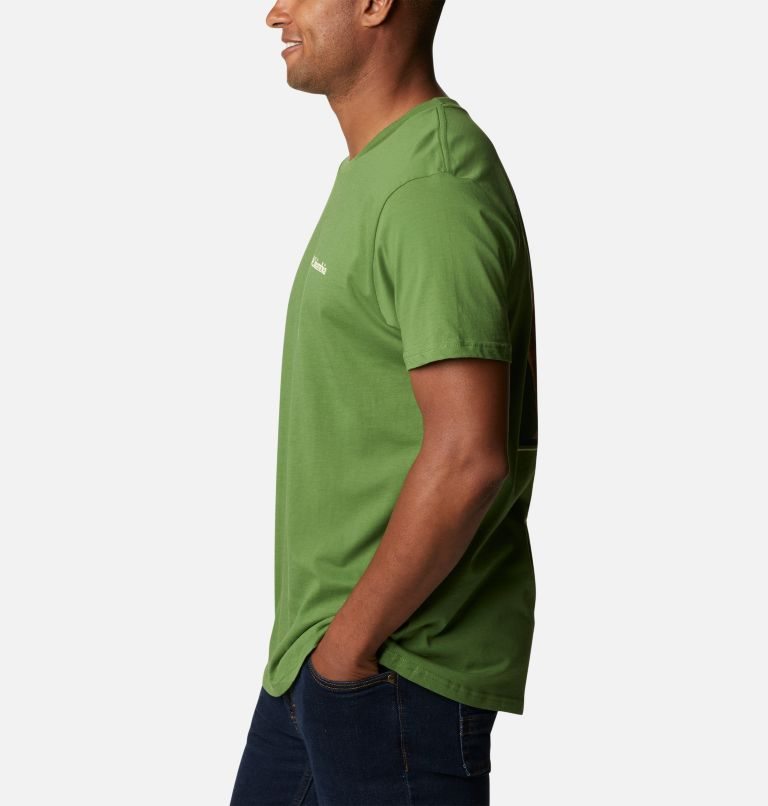 Men's Columbia Camber Graphic T Shirts Green | CA-B0CA1