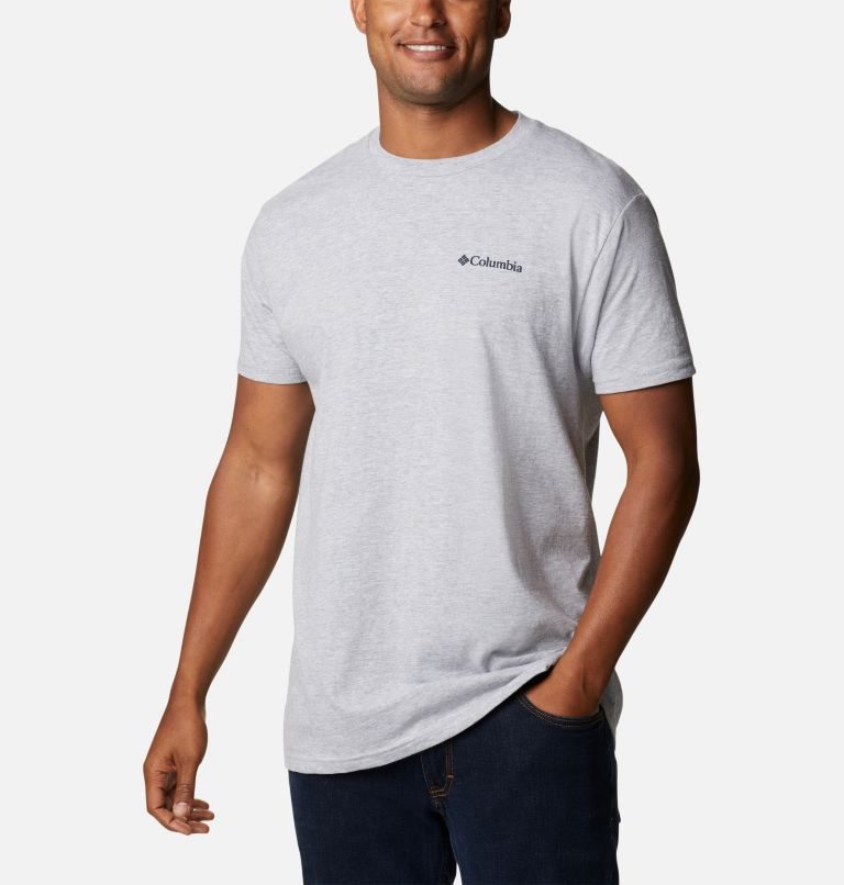 Men's Columbia Camber Graphic T Shirts Light Grey | CA-A60LC
