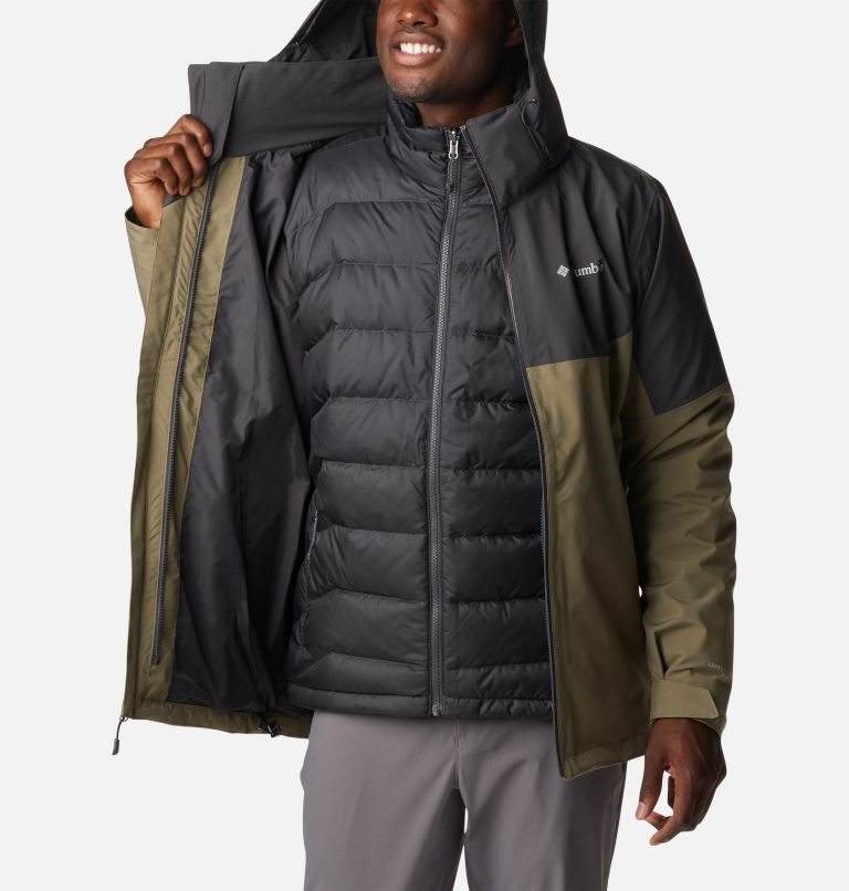 Men's Columbia Cascade Peak IV Interchange Jackets Dark Grey / Olive | CA-PL136