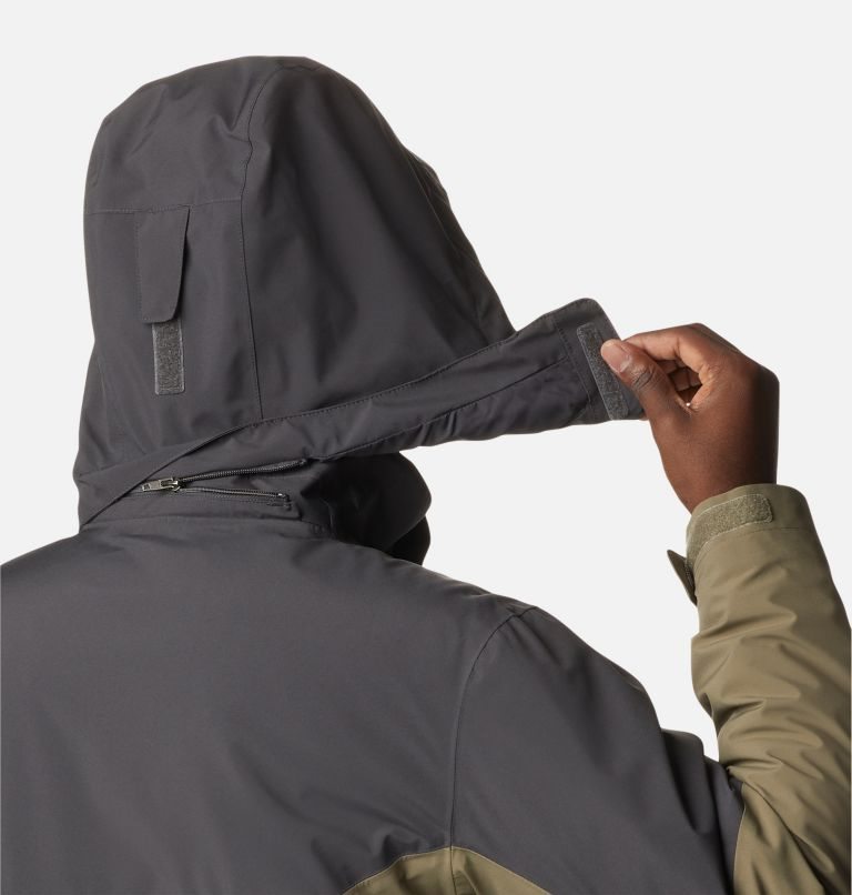 Men's Columbia Cascade Peak IV Interchange Jackets Dark Grey / Olive | CA-PL136