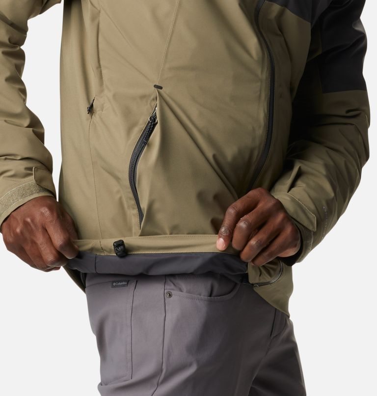 Men's Columbia Cascade Peak IV Interchange Jackets Dark Grey / Olive | CA-PL136