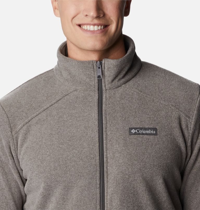 Men's Columbia Castle Dale Full Zip Fleece Jackets Grey | CA-C4L10