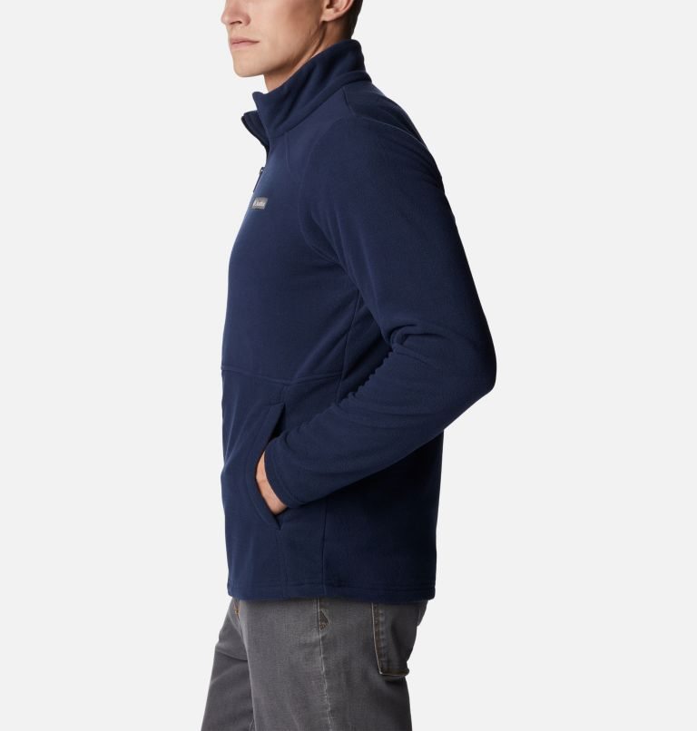 Men's Columbia Castle Dale Full Zip Fleece Jackets Navy | CA-J5860