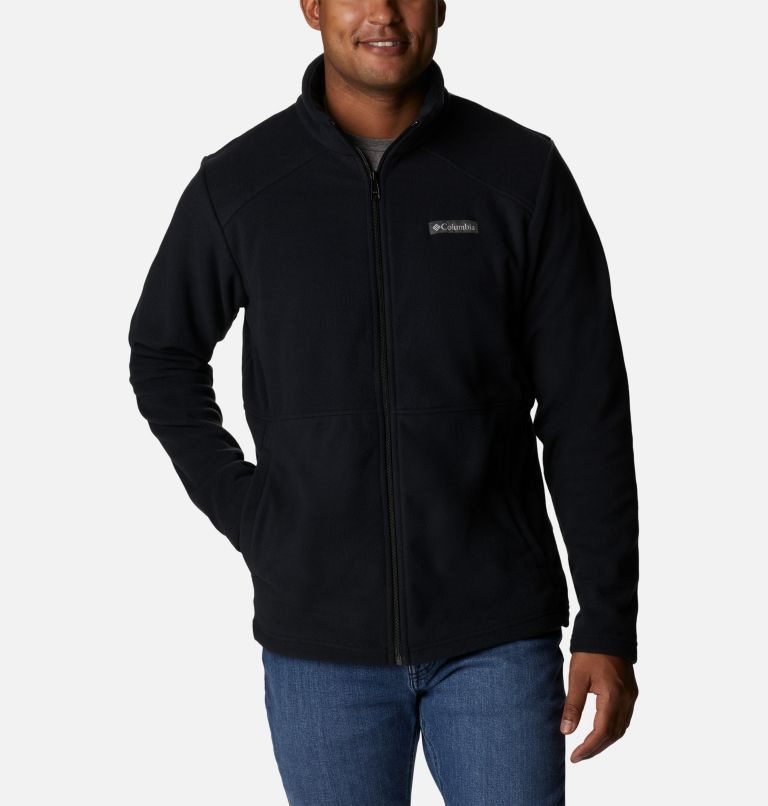 Men\'s Columbia Castle Dale Full Zip Fleece Jackets Black | CA-P4068