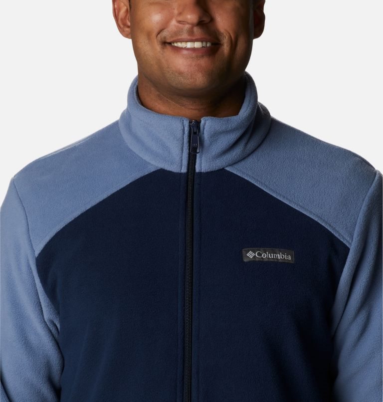 Men's Columbia Castle Dale Full Zip Fleece Jackets Navy | CA-VA534