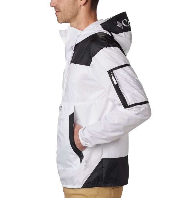 Men's Columbia Challenger Windbreaker Jackets White / Black | CA-X8504