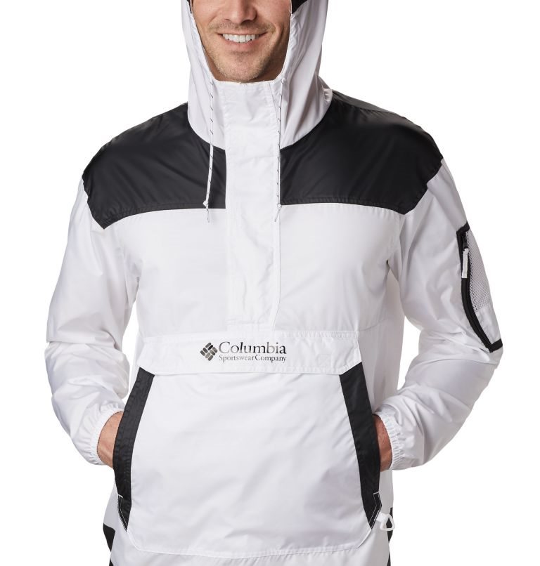 Men's Columbia Challenger Windbreaker Jackets White / Black | CA-X8504