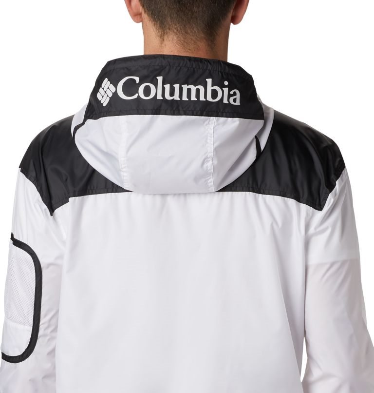 Men's Columbia Challenger Windbreaker Jackets White / Black | CA-X8504