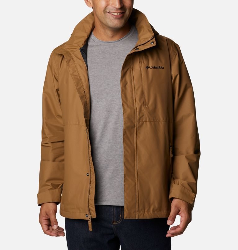 Men's Columbia Cloud Crest Rain Jackets Brown | CA-J8A05