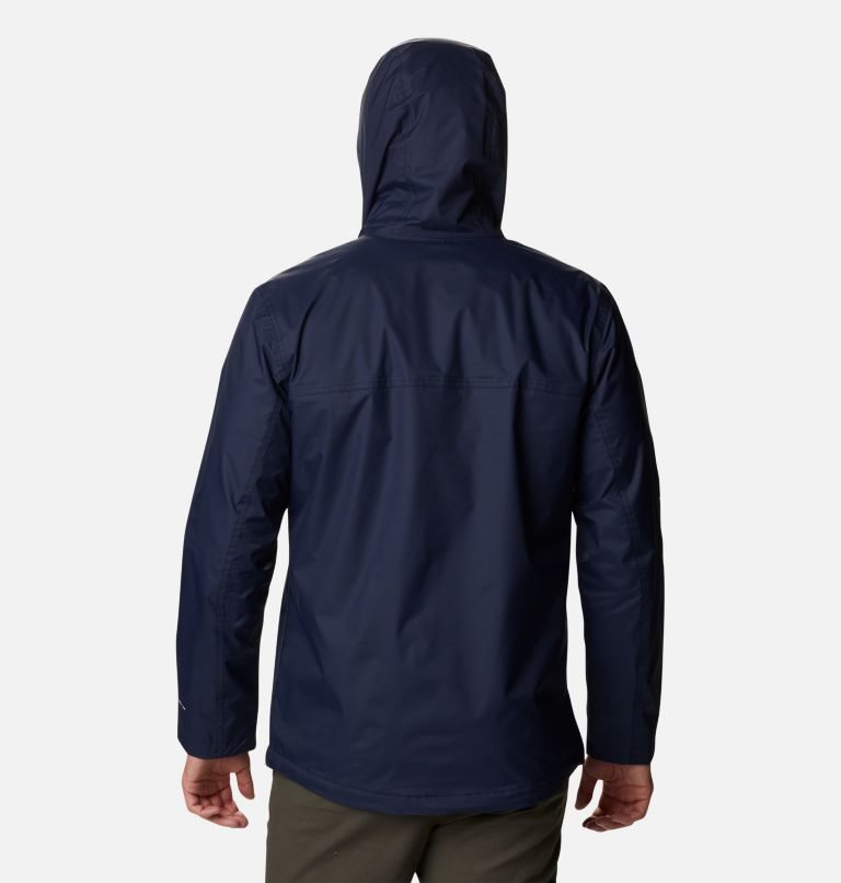 Men's Columbia Cloud Crest Rain Jackets Navy | CA-QCL46