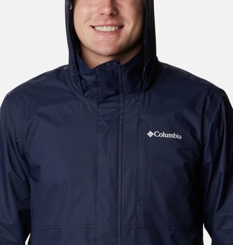Men's Columbia Cloud Crest Rain Jackets Navy | CA-QCL46