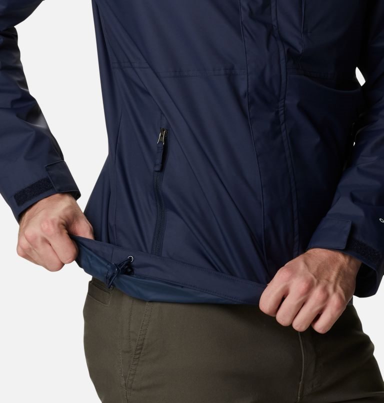 Men's Columbia Cloud Crest Rain Jackets Navy | CA-QCL46