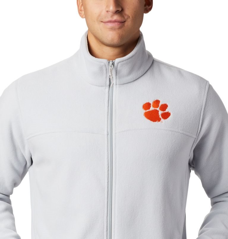 Men's Columbia Collegiate Flanker III - Clemson Fleece Jackets White | CA-ACL54