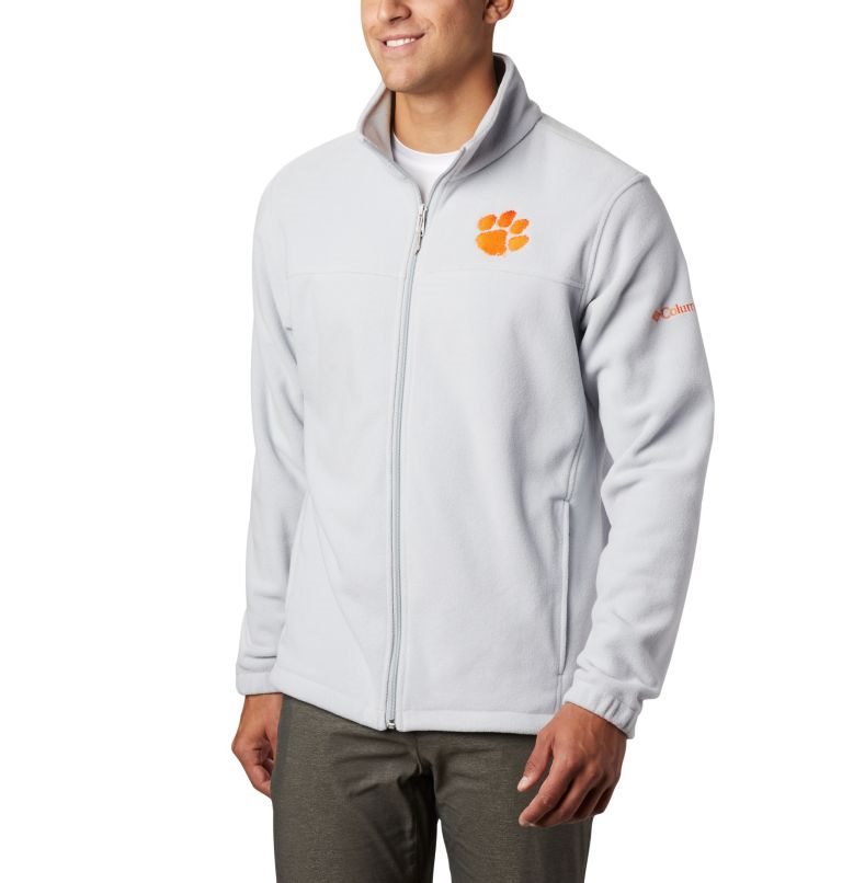 Men\'s Columbia Collegiate Flanker III - Clemson Fleece Jackets White | CA-ACL54