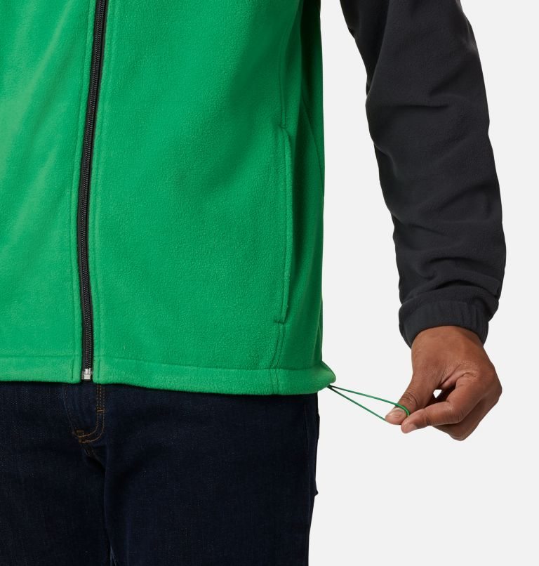 Men's Columbia Collegiate Flanker III - Oregon Fleece Jackets Black / Green | CA-FC613