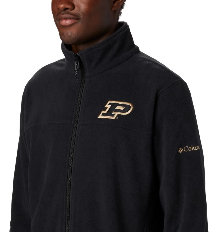 Men's Columbia Collegiate Flanker III - Purdue Fleece Jackets Black | CA-I6C1A