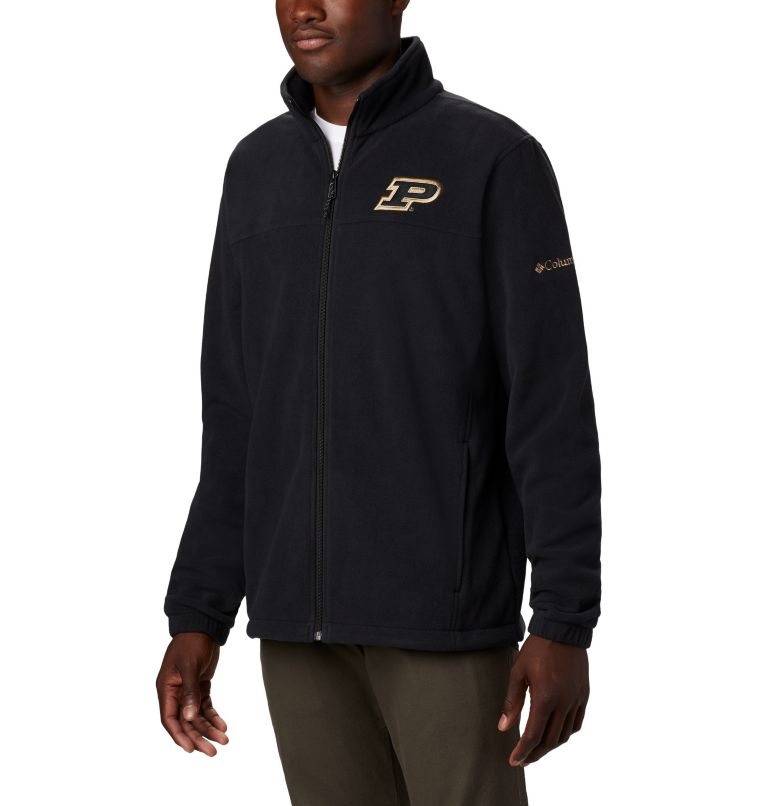 Men\'s Columbia Collegiate Flanker III - Purdue Fleece Jackets Black | CA-I6C1A