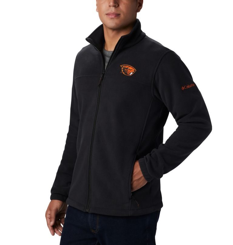 Men's Columbia Collegiate Flanker III - Oregon State Fleece Jackets Black | CA-P415L