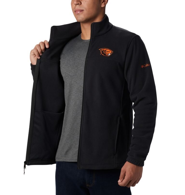 Men's Columbia Collegiate Flanker III - Oregon State Fleece Jackets Black | CA-P415L