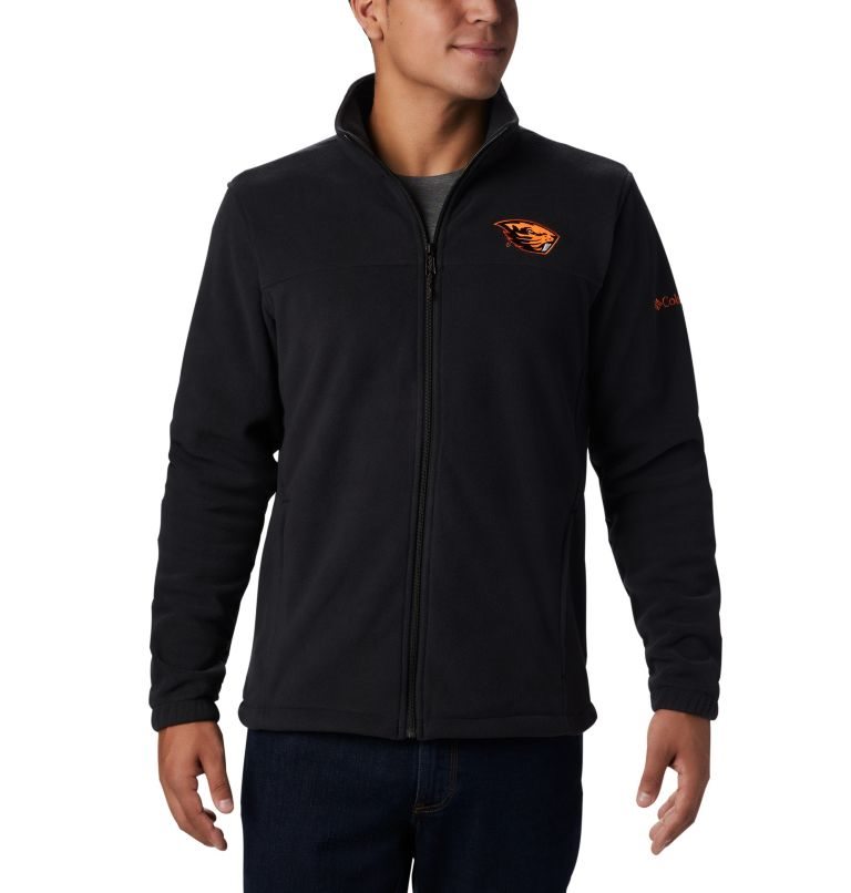 Men\'s Columbia Collegiate Flanker III - Oregon State Fleece Jackets Black | CA-P415L