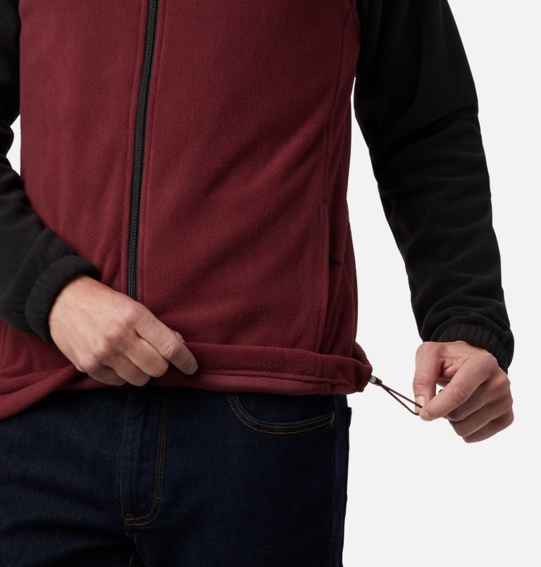 Men's Columbia Collegiate Flanker III - Texas A&M Fleece Jackets Black / Red | CA-R0ALC