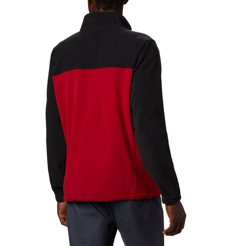 Men's Columbia Collegiate Flanker III - Oklahoma Fleece Jackets Black / Red | CA-W8605