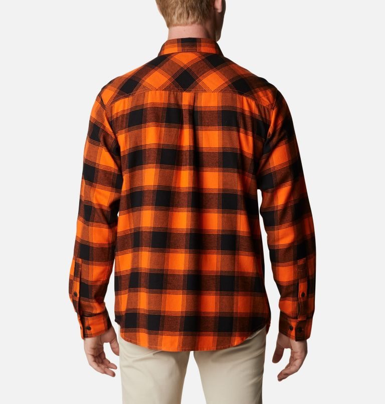 Men's Columbia Collegiate Flare Gun Flannel Long Sleeve - Oregon State Shirts Orange | CA-FC63L