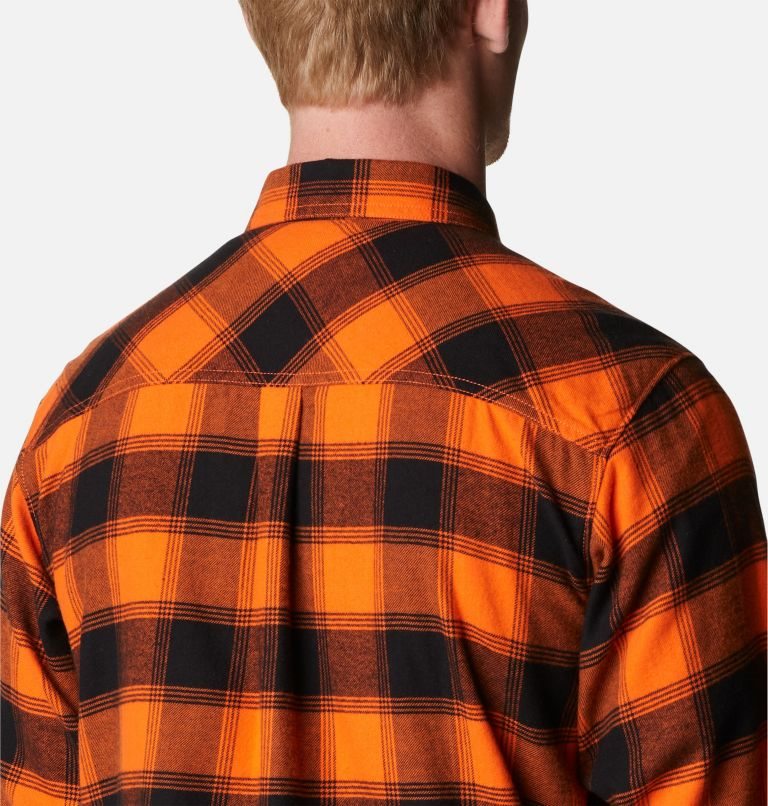 Men's Columbia Collegiate Flare Gun Flannel Long Sleeve - Oregon State Shirts Orange | CA-FC63L