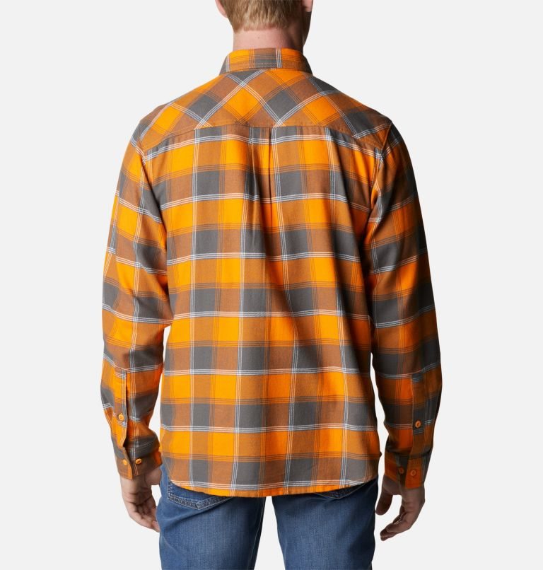 Men's Columbia Collegiate Flare Gun Flannel Long Sleeve - Tennessee Shirts Mango | CA-I51CL