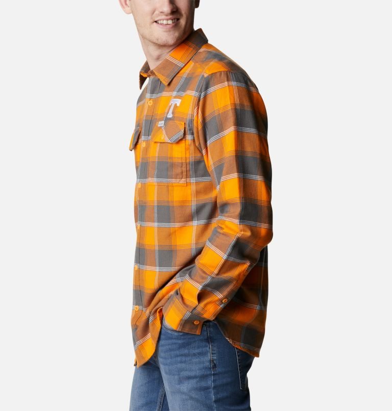 Men's Columbia Collegiate Flare Gun Flannel Long Sleeve - Tennessee Shirts Mango | CA-I51CL