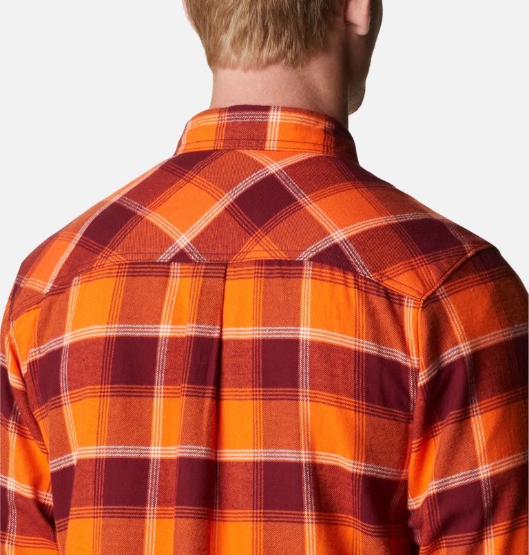 Men's Columbia Collegiate Flare Gun Flannel Long Sleeve - Virginia Tech Shirts Orange | CA-ZCLA6