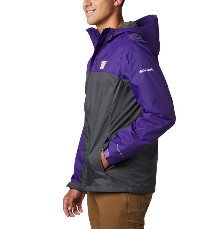 Men's Columbia Collegiate Glennaker Storm - Washington Jackets Purple / Black | CA-C1AC0