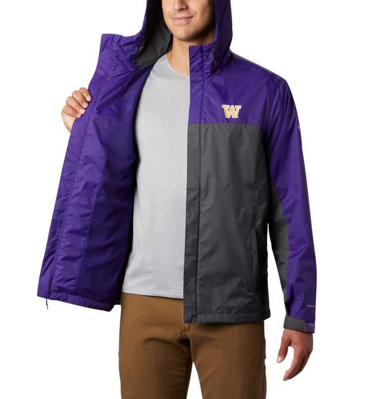 Men's Columbia Collegiate Glennaker Storm - Washington Jackets Purple / Black | CA-C1AC0
