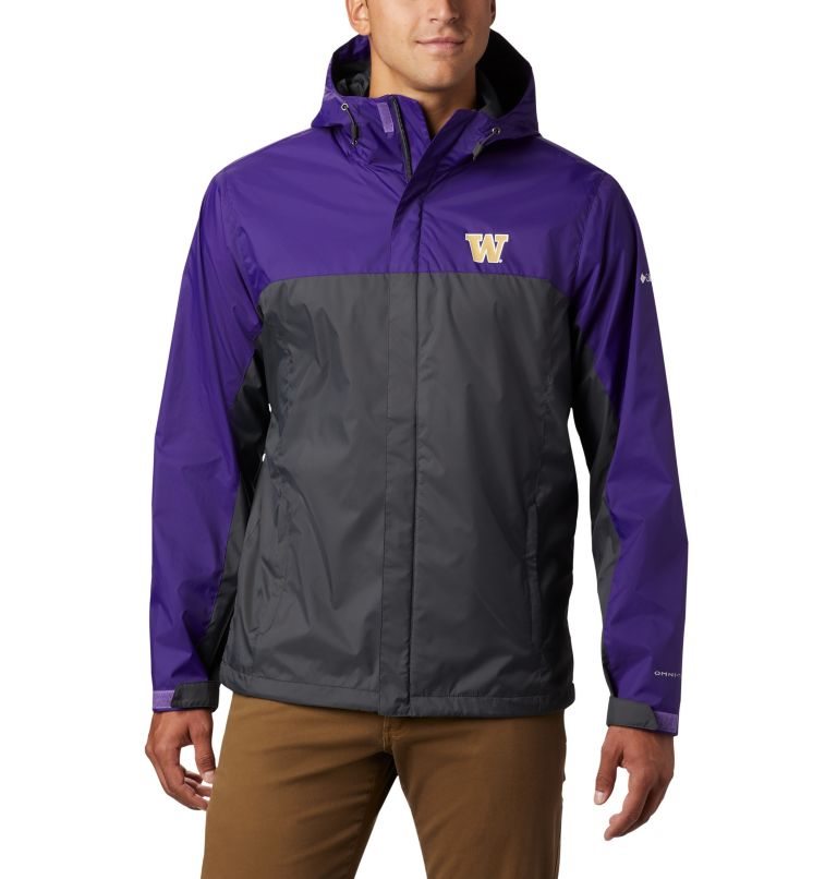 Men\'s Columbia Collegiate Glennaker Storm - Washington Jackets Purple / Black | CA-C1AC0