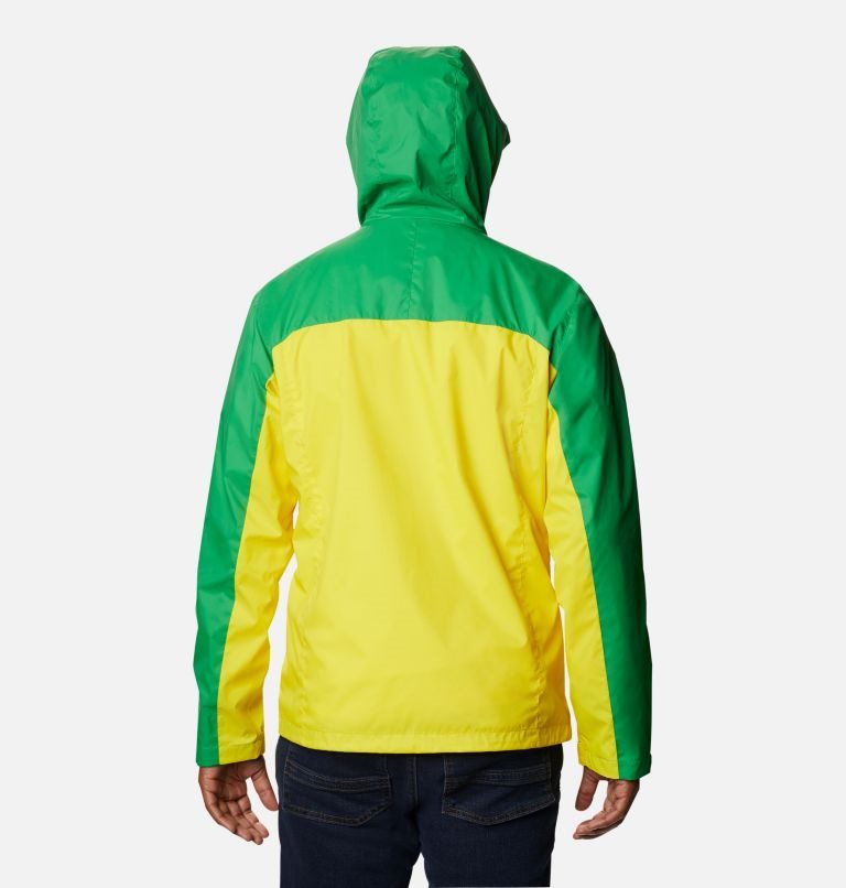 Men's Columbia Collegiate Glennaker Storm - Oregon Jackets Green / Yellow | CA-H6AL8