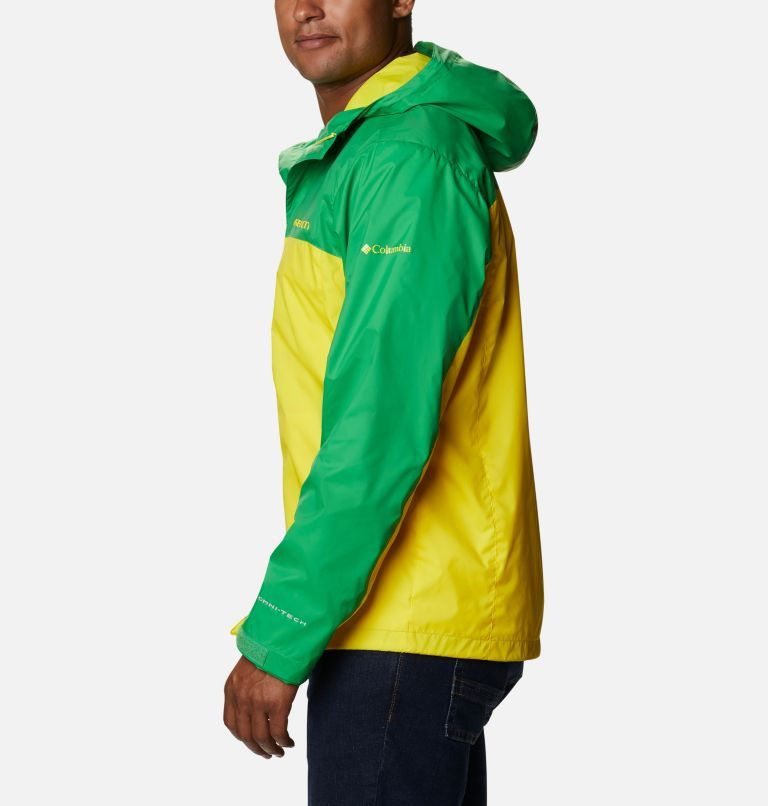 Men's Columbia Collegiate Glennaker Storm - Oregon Jackets Green / Yellow | CA-H6AL8