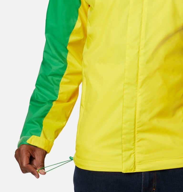 Men's Columbia Collegiate Glennaker Storm - Oregon Jackets Green / Yellow | CA-H6AL8