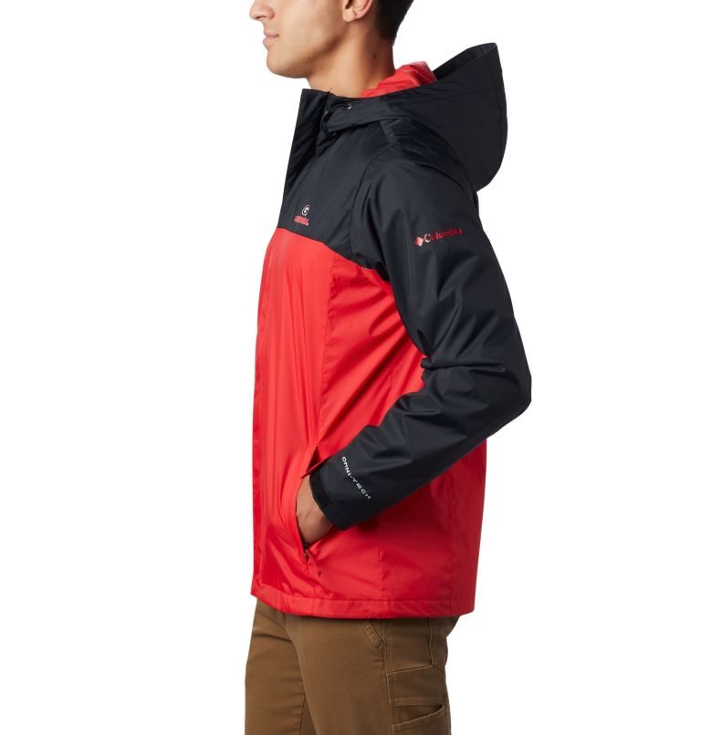 Men's Columbia Collegiate Glennaker Storm - Georgia Jackets Black / Red | CA-I6184