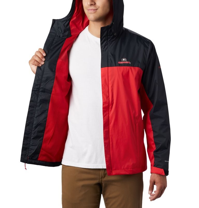 Men's Columbia Collegiate Glennaker Storm - Georgia Jackets Black / Red | CA-I6184