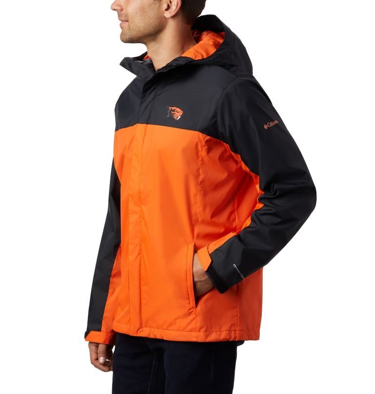 Men's Columbia Collegiate Glennaker Storm - Oregon State Jackets Black / Orange | CA-J861L