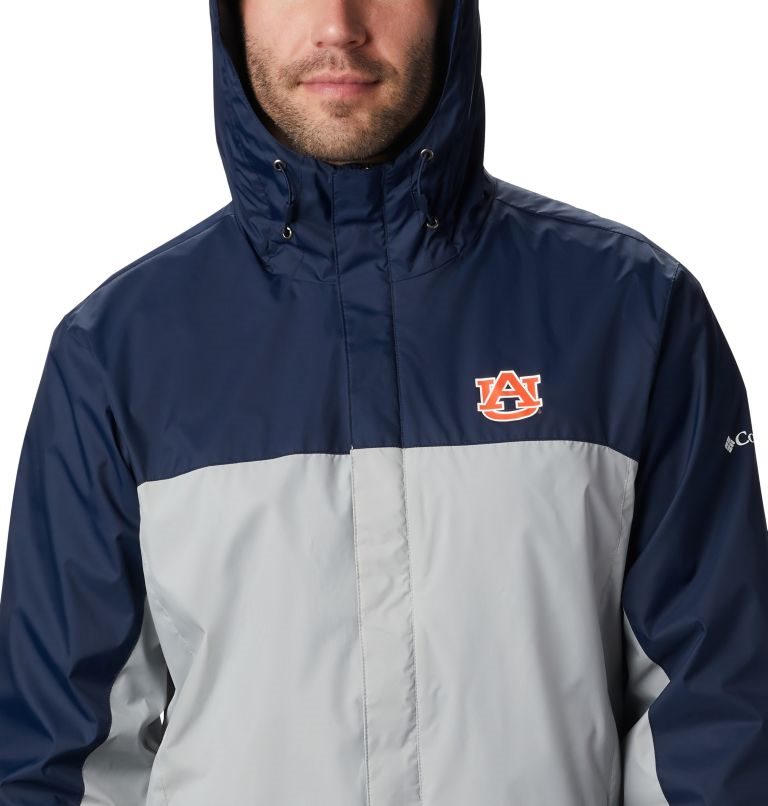 Men's Columbia Collegiate Glennaker Storm - Auburn Jackets Navy / Light Grey | CA-JAC05