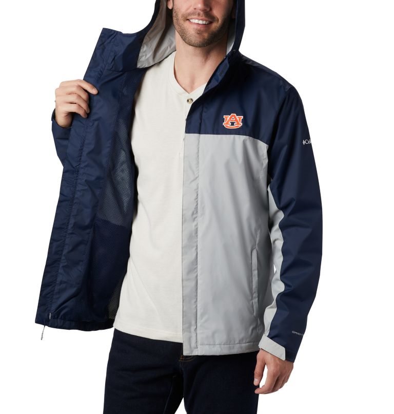 Men's Columbia Collegiate Glennaker Storm - Auburn Jackets Navy / Light Grey | CA-JAC05