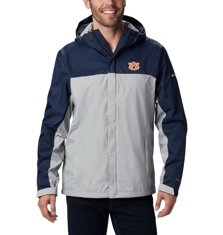 Men\'s Columbia Collegiate Glennaker Storm - Auburn Jackets Navy / Light Grey | CA-JAC05