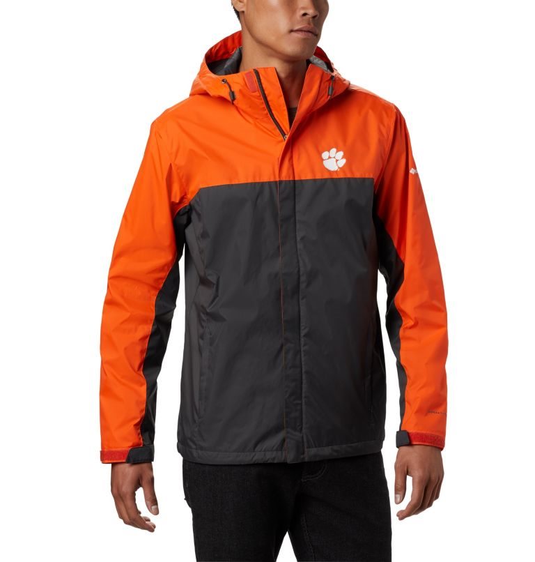 Men\'s Columbia Collegiate Glennaker Storm - Clemson Jackets Orange / Black | CA-SC46L