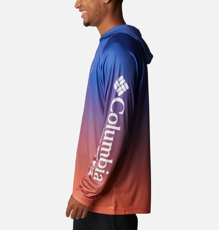 Men's Columbia Collegiate PFG Super Terminal Tackle - Florida Hoodie Blue | CA-H5L30